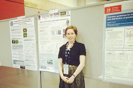 Camilla Owens at IMPC with her poster. Photo Copyright Camilla Owens